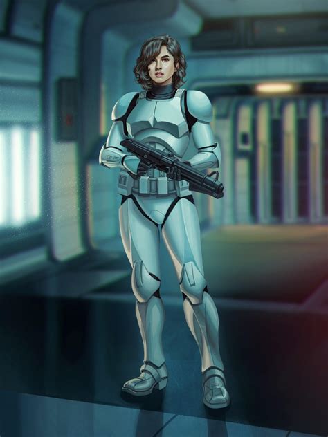 female clone trooper art